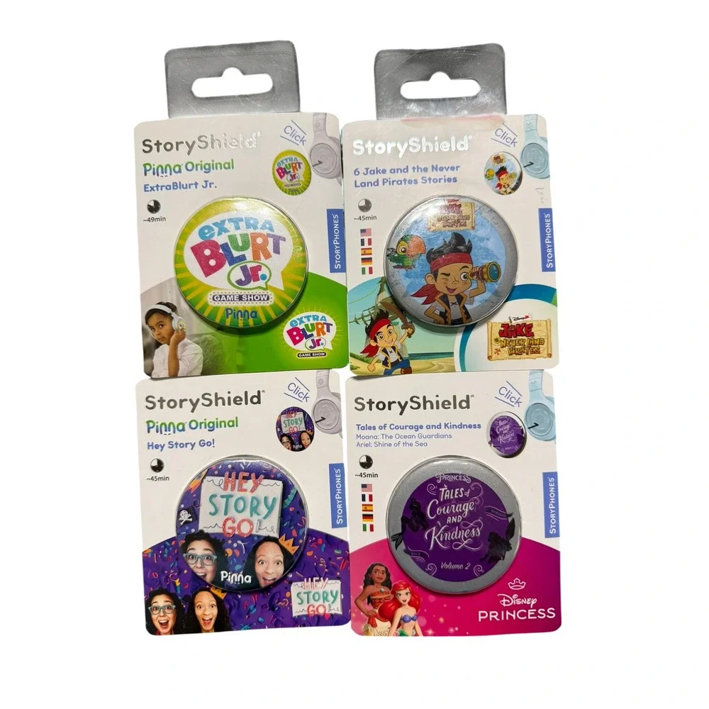 StoryPhones StoryShield lot of 4 Disney Princess Jake Pinna Audio Stories Kids